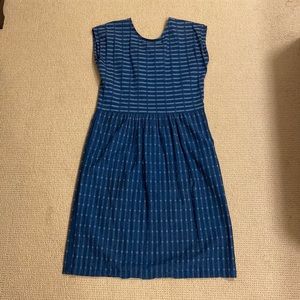 Ace & Jig blue dress, reversible, side pockets, size M.
